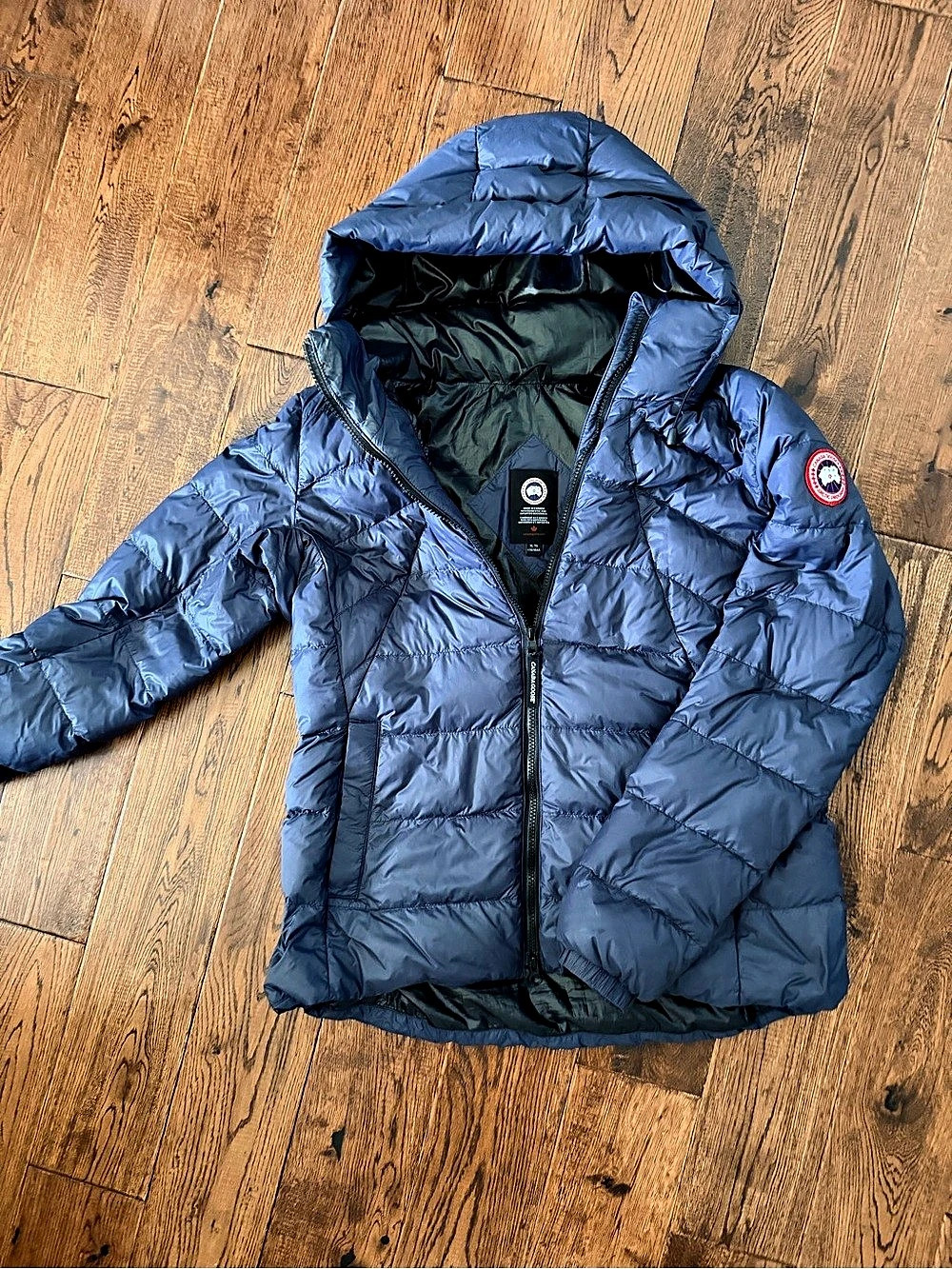 Canada Goose Packable Down Puffer Jacket (Abbott Hoody), Womens XL, Navy